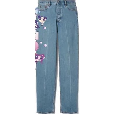 GUCCI Denim Pants with Gucci Label