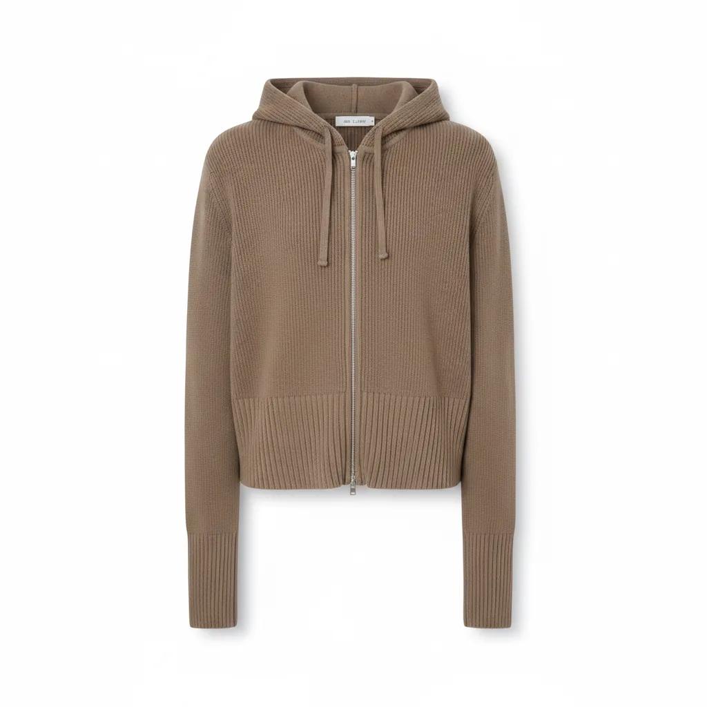 Ribbed Cotton Hoodie