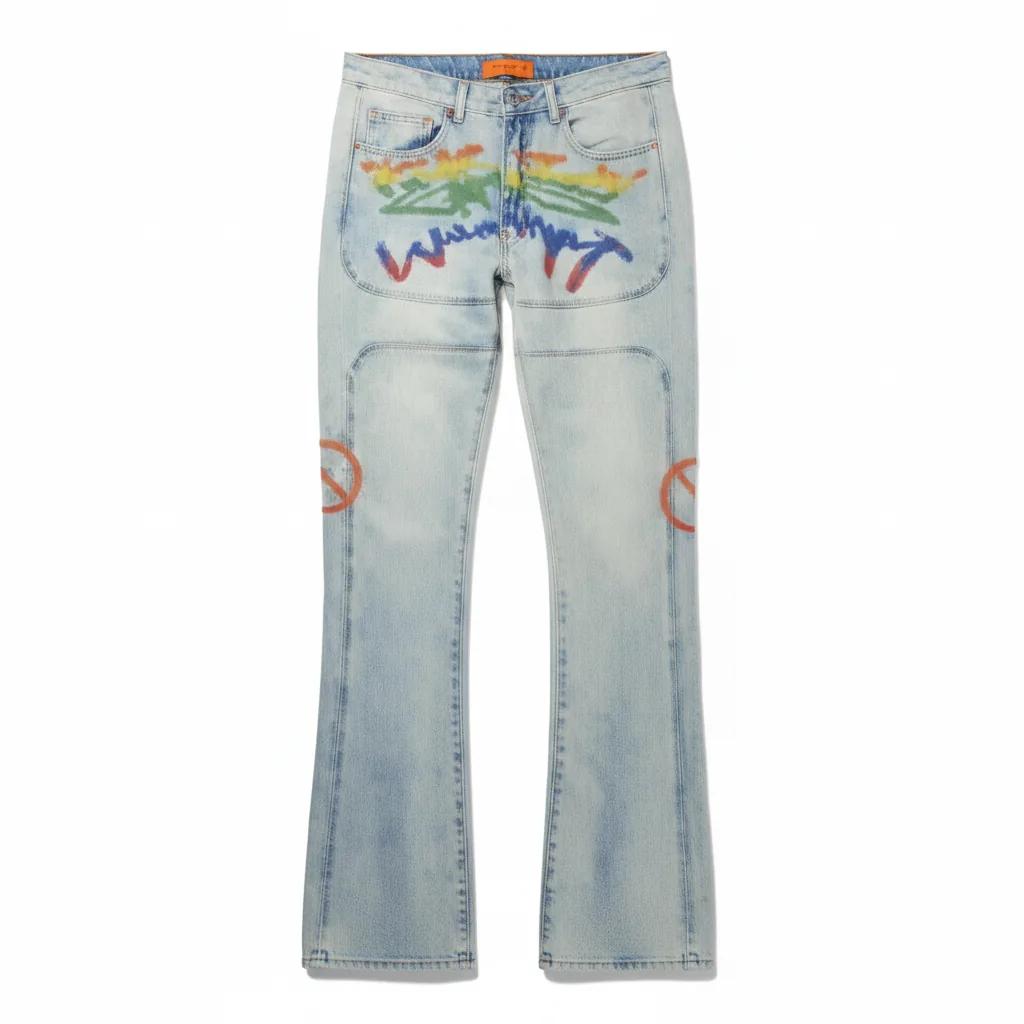 Ev Bravado Flared Embellished Denim Jeans