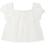 LOW CLASSIC Shirring Cotton Top - Off White
