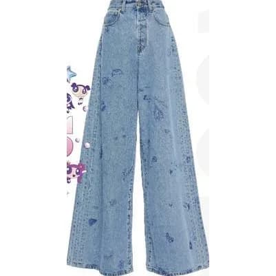 VETEMENTS Scribbled Big Shaped Jeans