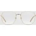 GUCCI Rectangular-Frame Metal Glasses