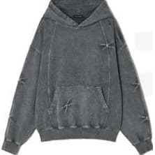 MAISON MINED Pinched Washed Hoodie_Charcoal