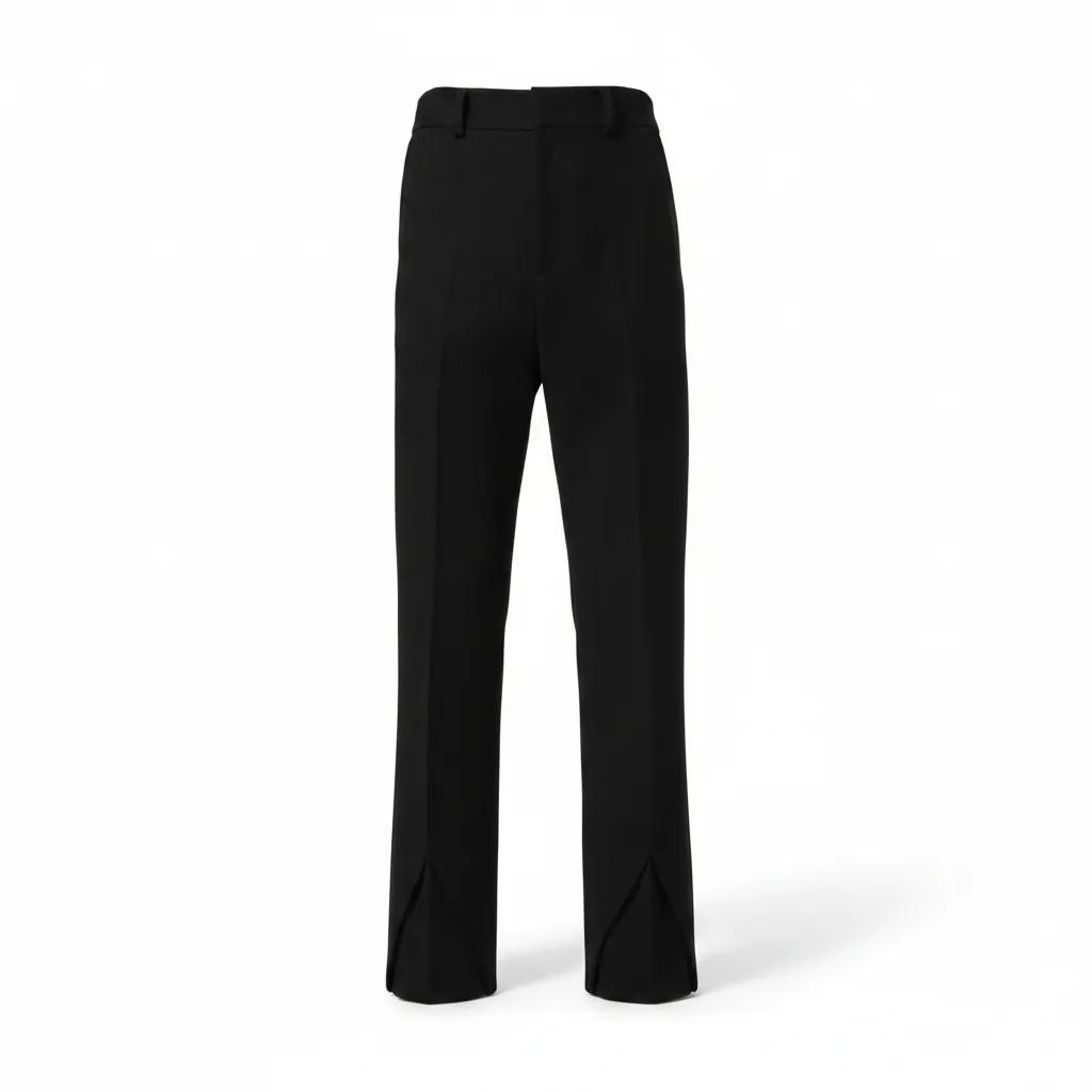 Black Mens Wave Boot Cut Pants (Black)