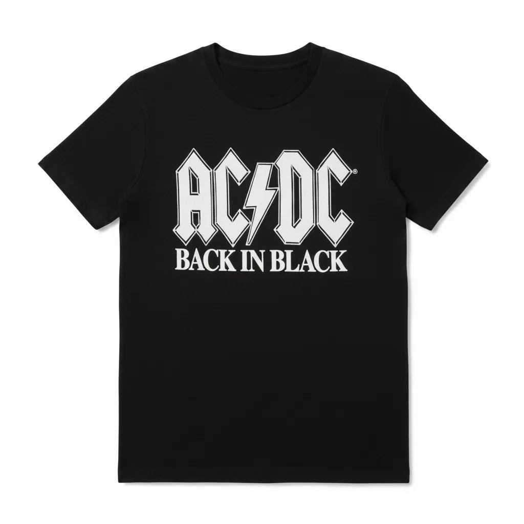 VINTAGE AC/DC BAND BACK IN BLACK TEE