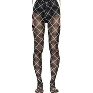 PAULA CANOVAS DEL VAS Black Argyle Tights