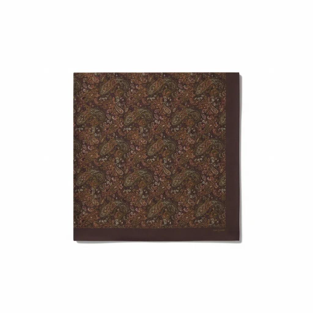 Scarf in Paisley Silk Twill