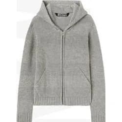Palm Angels Curved Logo Zip Knit