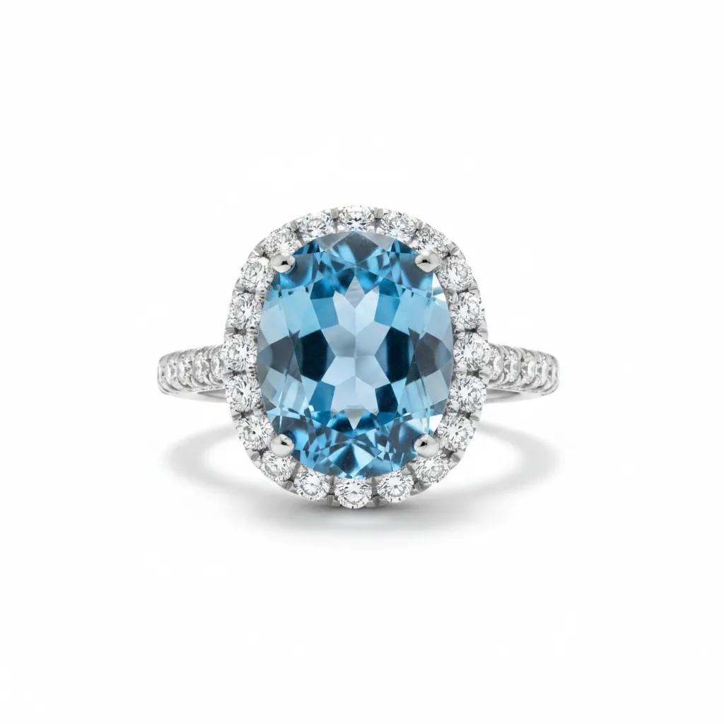 Blue Topaz Cocktail Ring