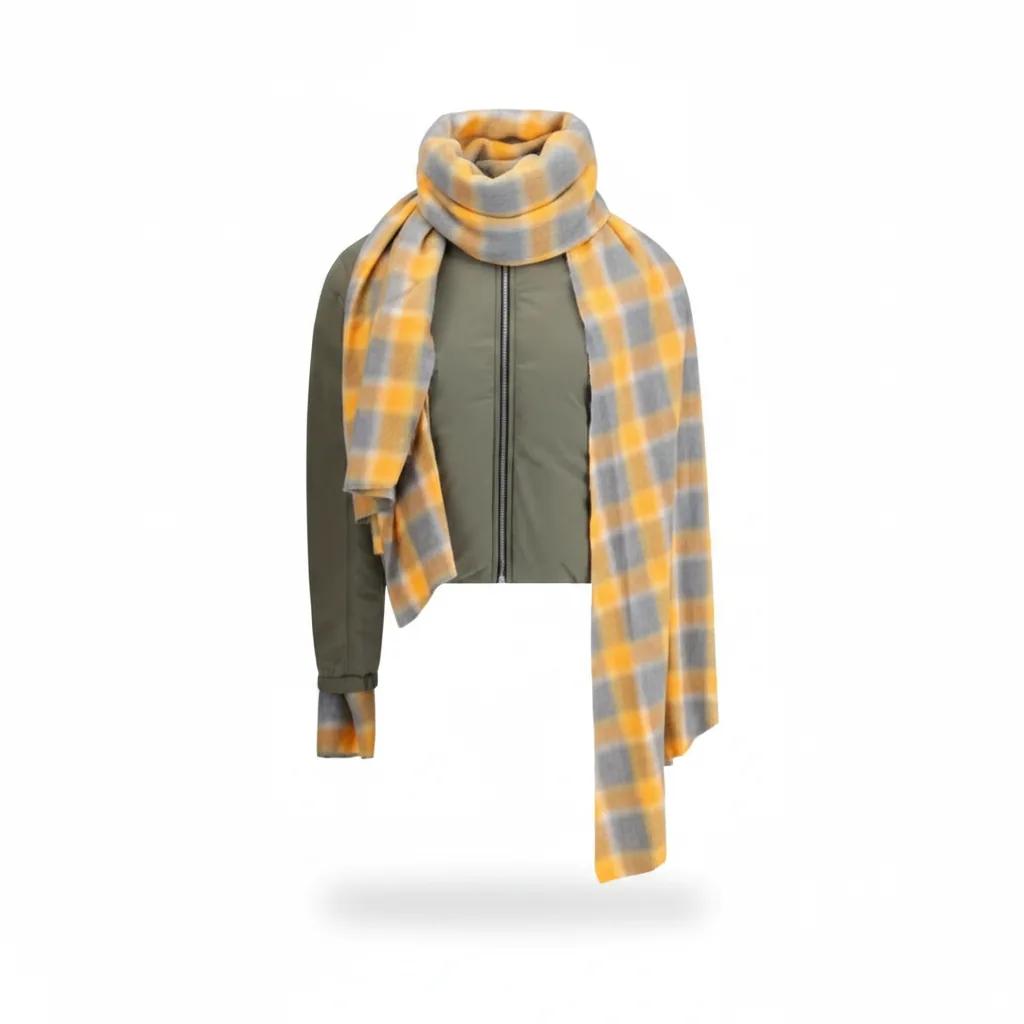 Kirsten plaid-trimmed zip-front jacket