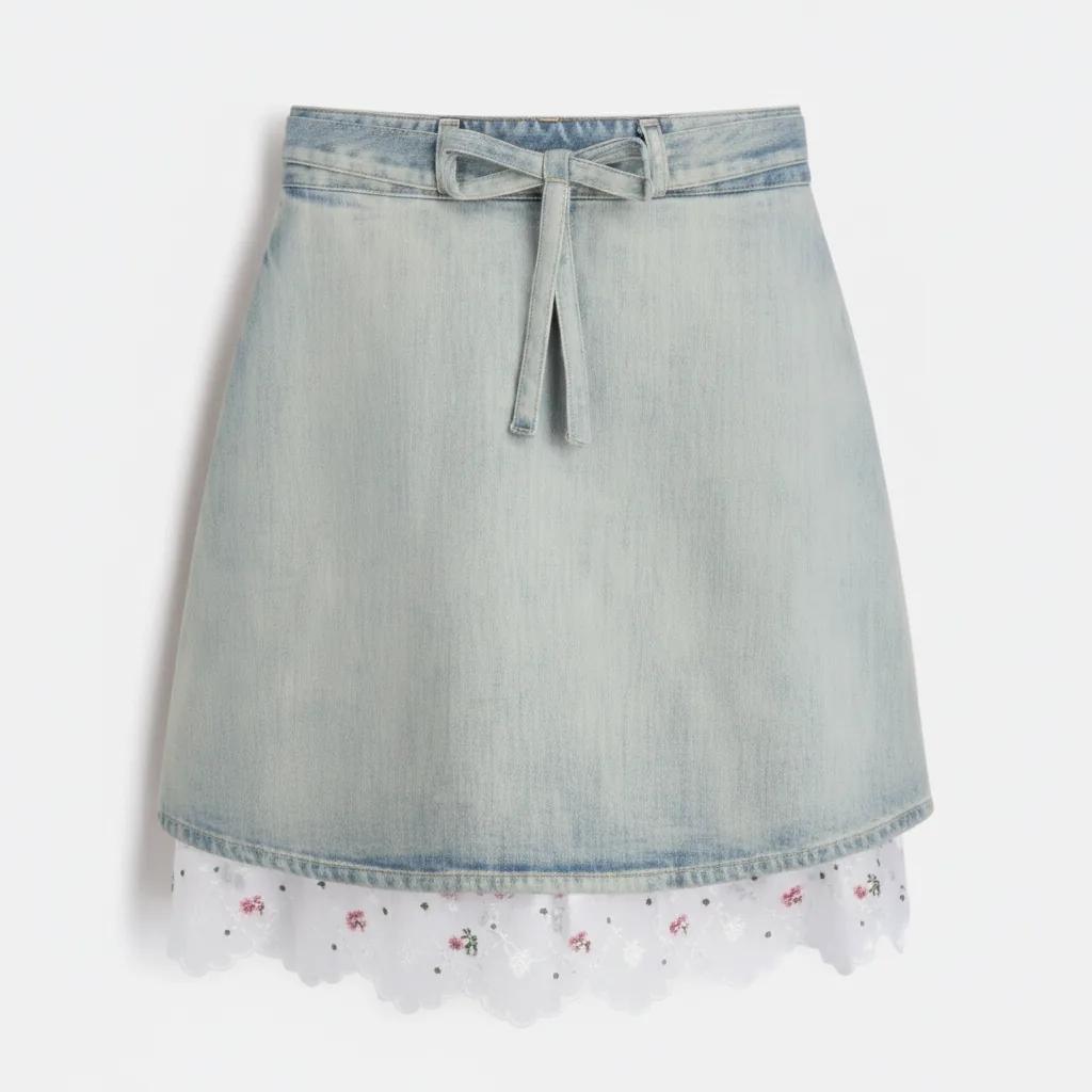 Dioramour Flared Embroidered Skirt