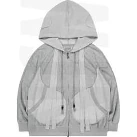 MINIS Earmuffs Hood Zip-Up_Light Grey