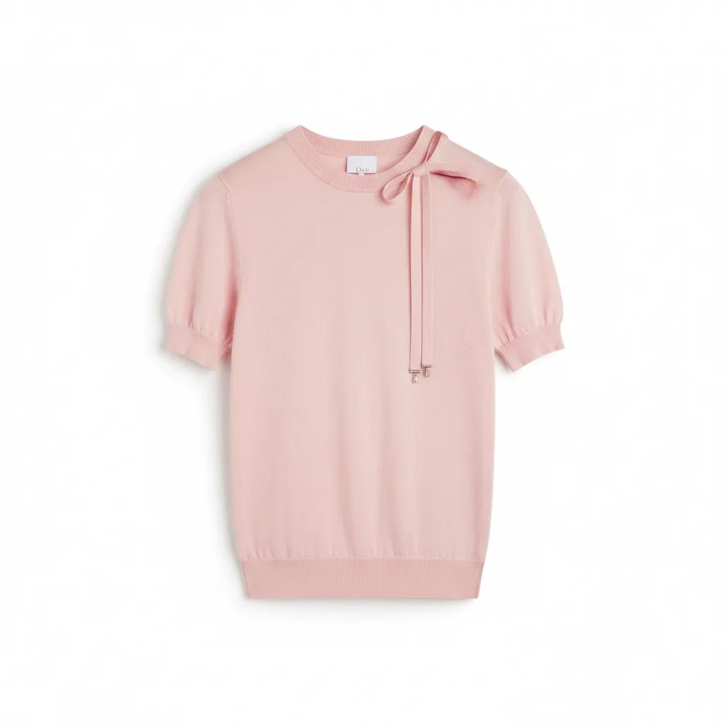 Short-Sleeved Fitted Sweater