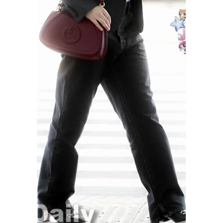 GUCCI Straight Denim Pants with Laser Detail