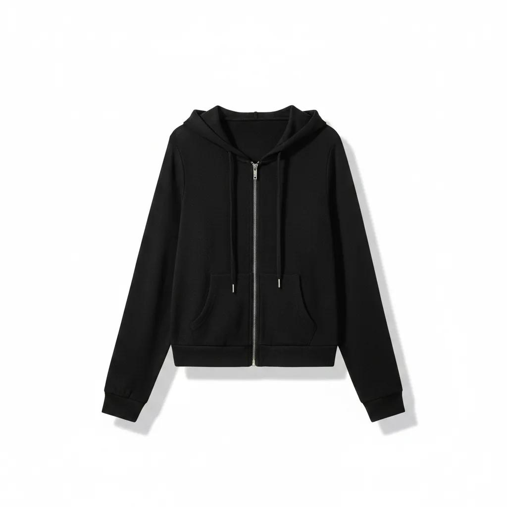 Black Zip Hoodie