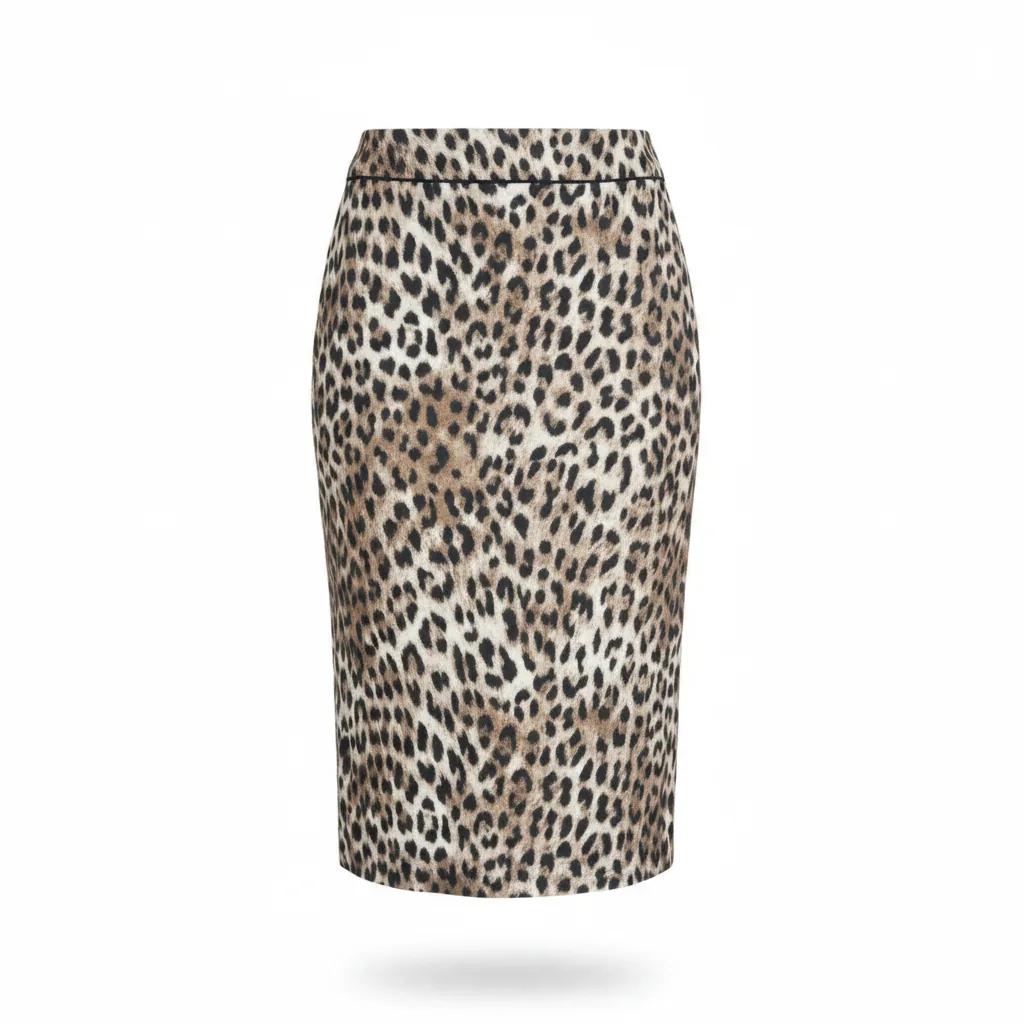 Leopard-Print Midi Skirt
