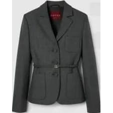 GUCCI Single Breasted Wool Grisaille Jacket