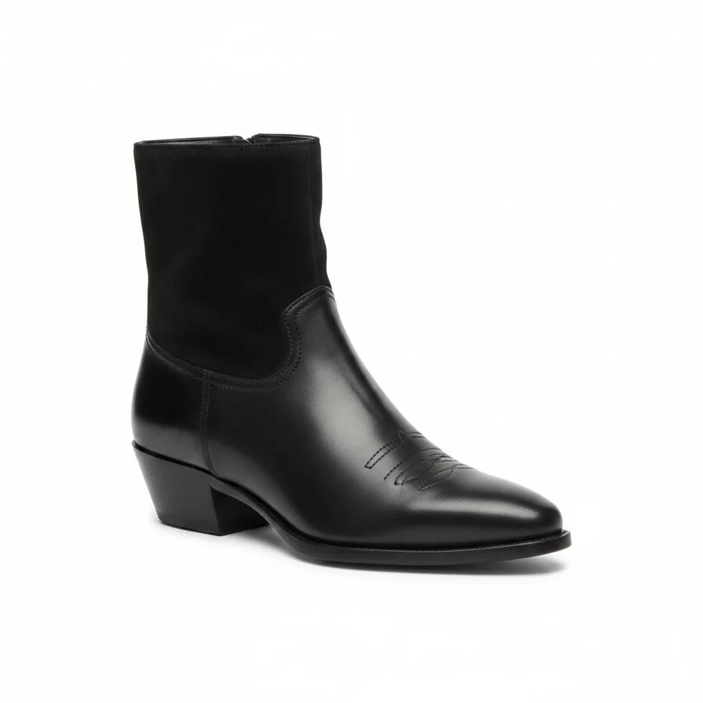 Celine Western Zipped Boots In Calfskin