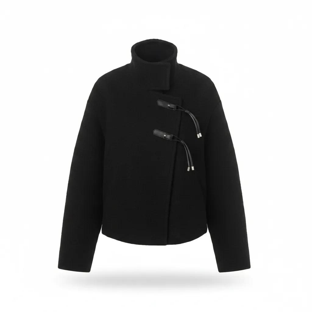 Buckle Detail High neck Jacket