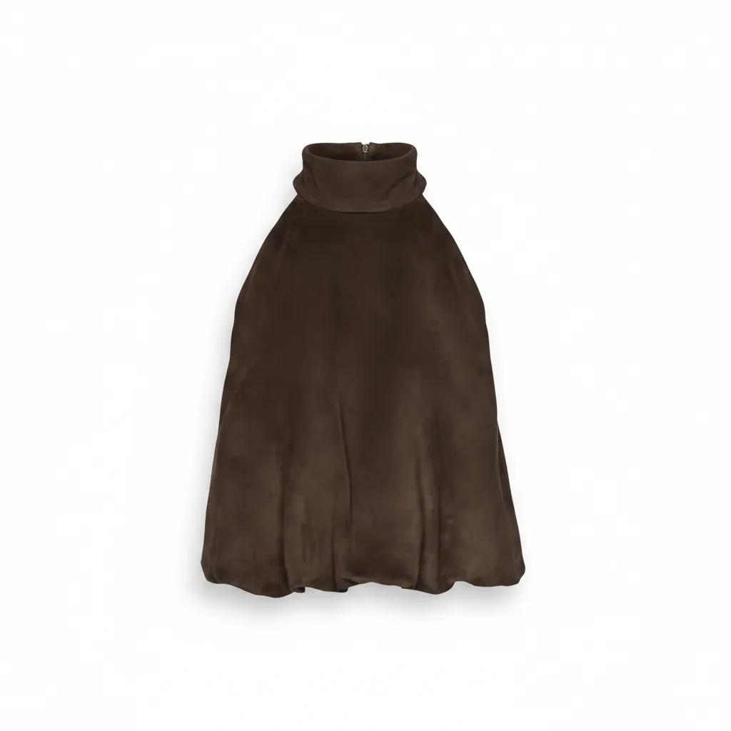 Suede Halter-neck Top