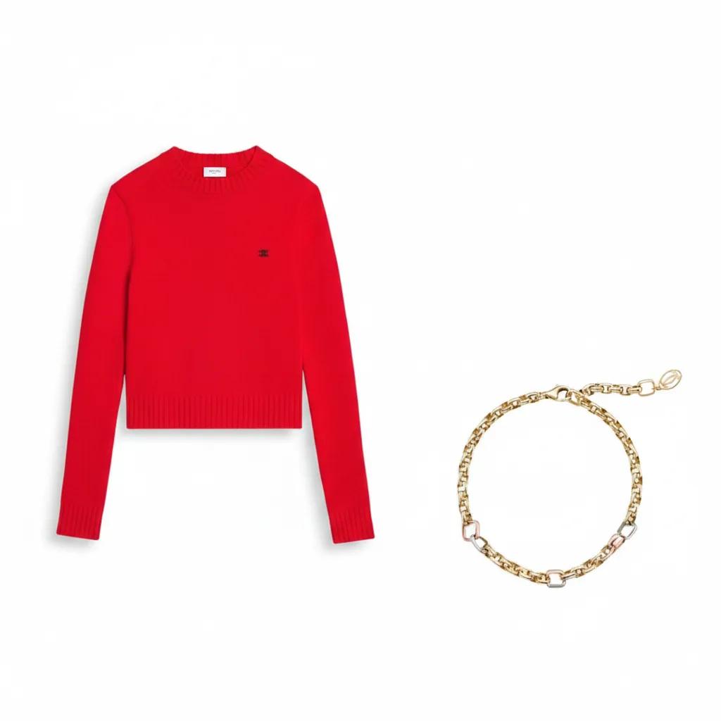 Crewneck Sweater In Wool And Cashmere