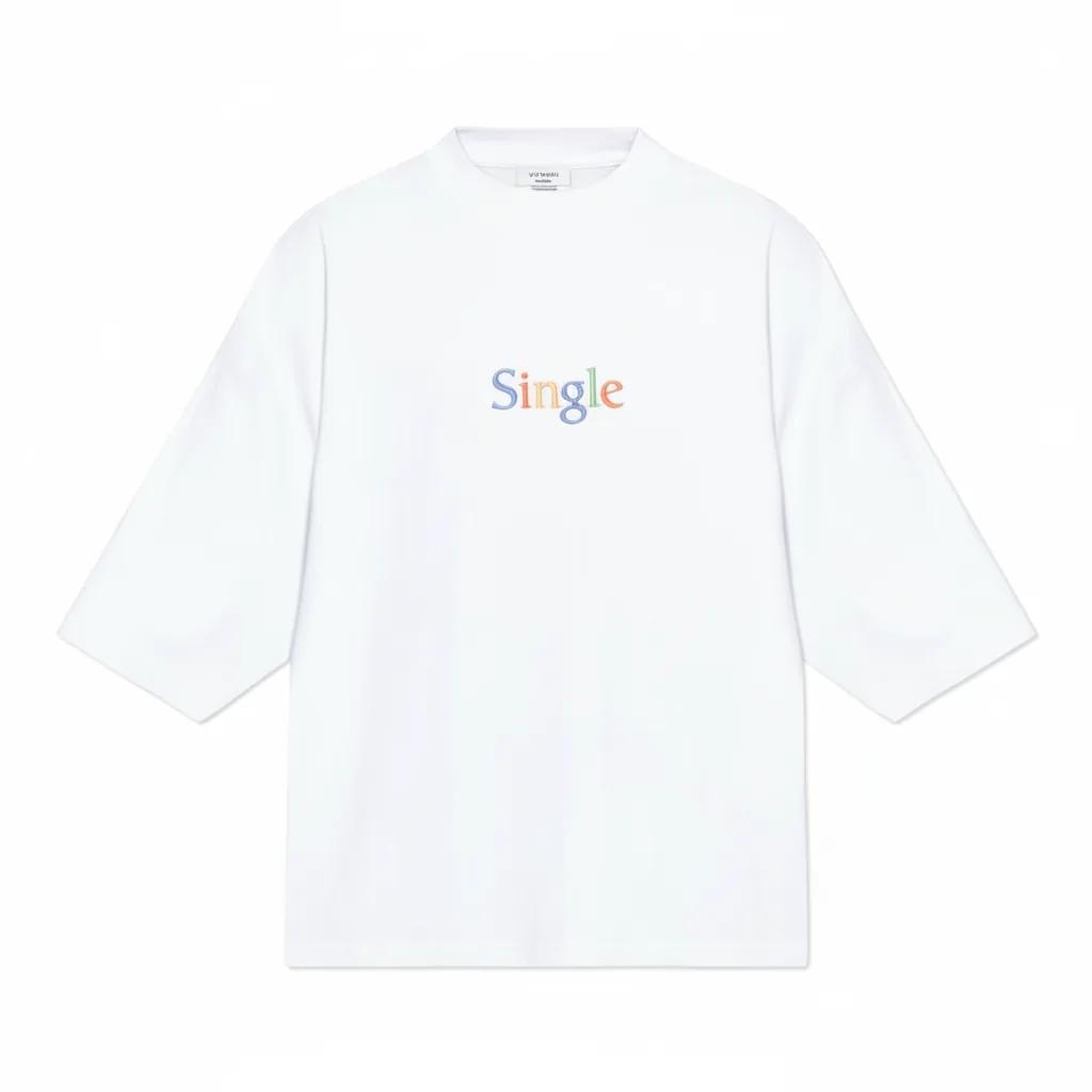 Single Oversized T-Shirt in White