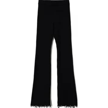 PERVERZE Cotton Rib Line Pants