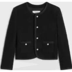 CELINE Chelsea Jacket in Cashmere Bouclette Natté