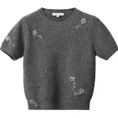 MARKGONG Short-Sleeve Top with Beaded