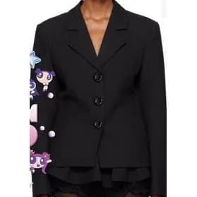 SHUSHU/TONG Black Waist Blazer