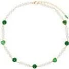 VEERT 'Green Onyx Freshwater Pearl' Necklace
