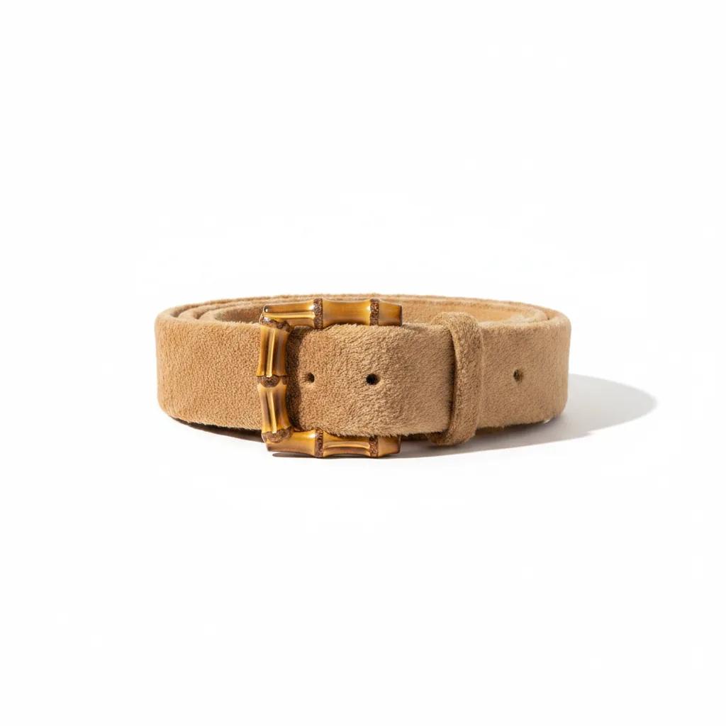 Hairy Marble Bamboo Buckle Belt