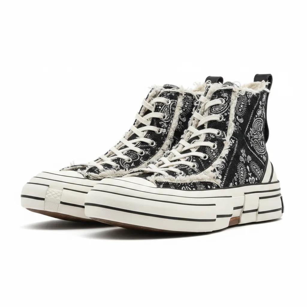 Bandana Print High-Top Sneakers