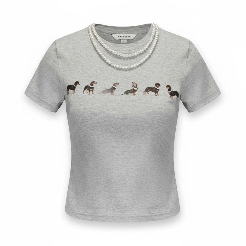 Dog Print Jersey T-Shirt