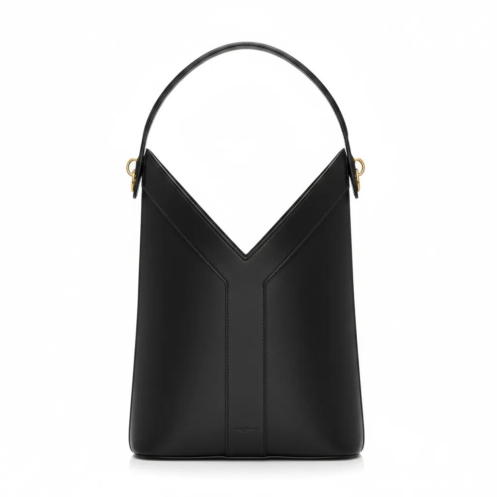 Y Top Handle Bucket in Leather
