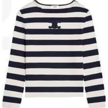 CELINE Triomphe Tank Top in Striped Jersey