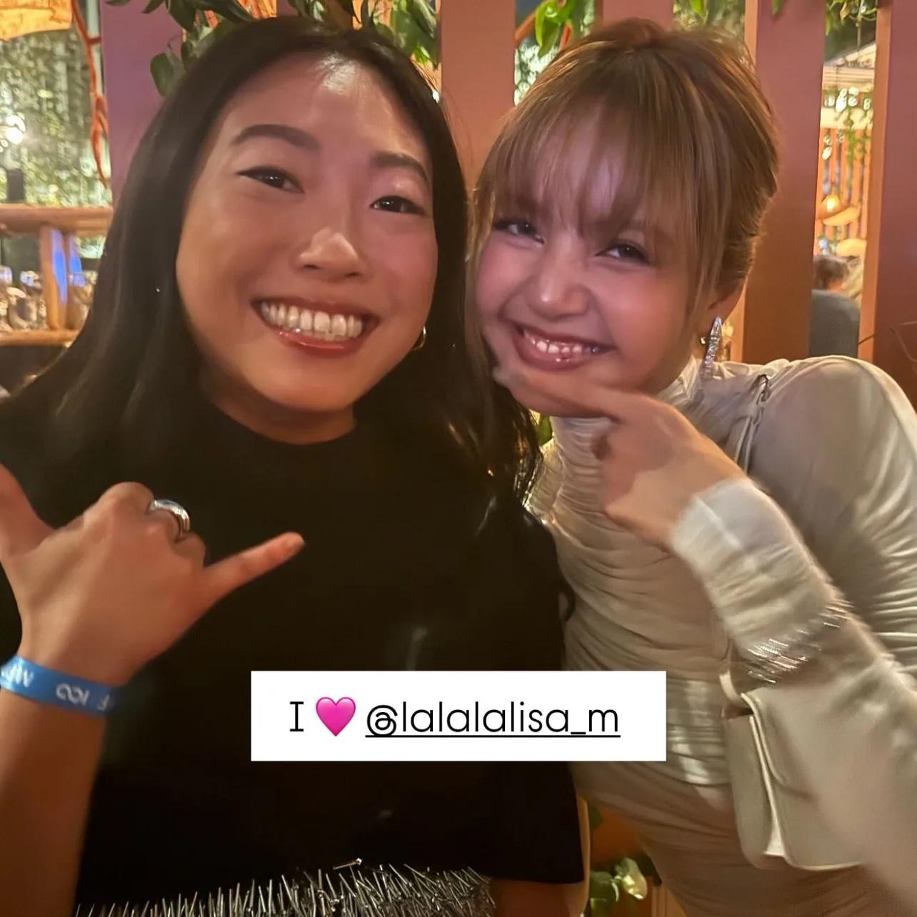 Lisa's casual chic look with a black top