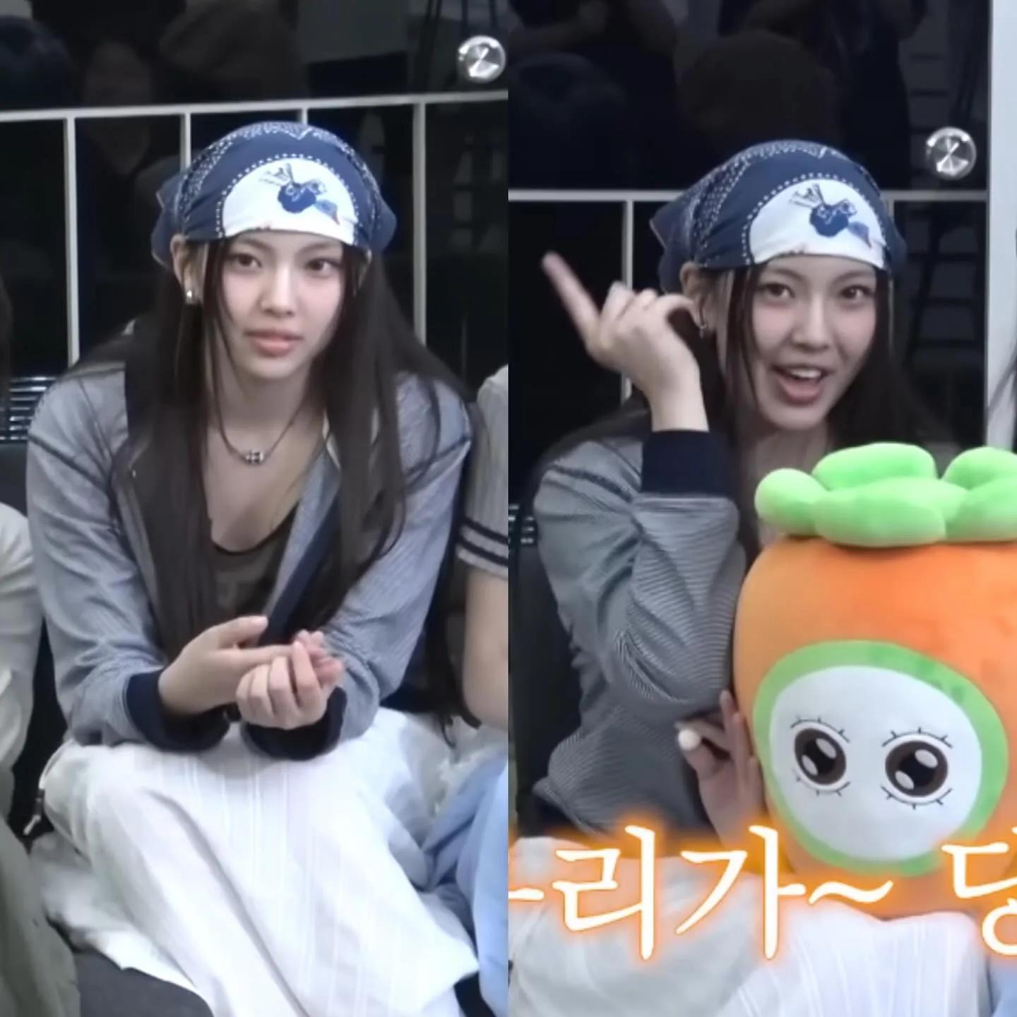 Nayeon's casual look with playful accessories