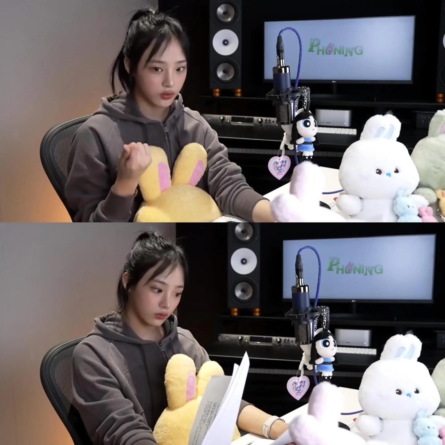 Nayeon in cozy oversized hoodie during variety show