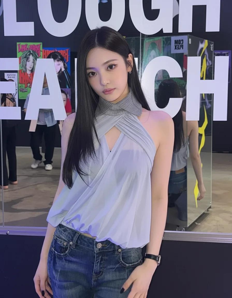 Kim Chaewon's casual look in LSOUL Kwan Top