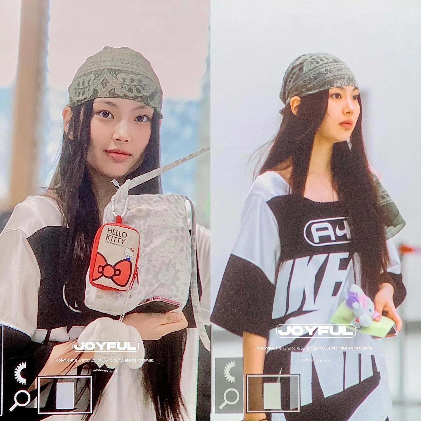 Nayeon in casual monochrome streetwear