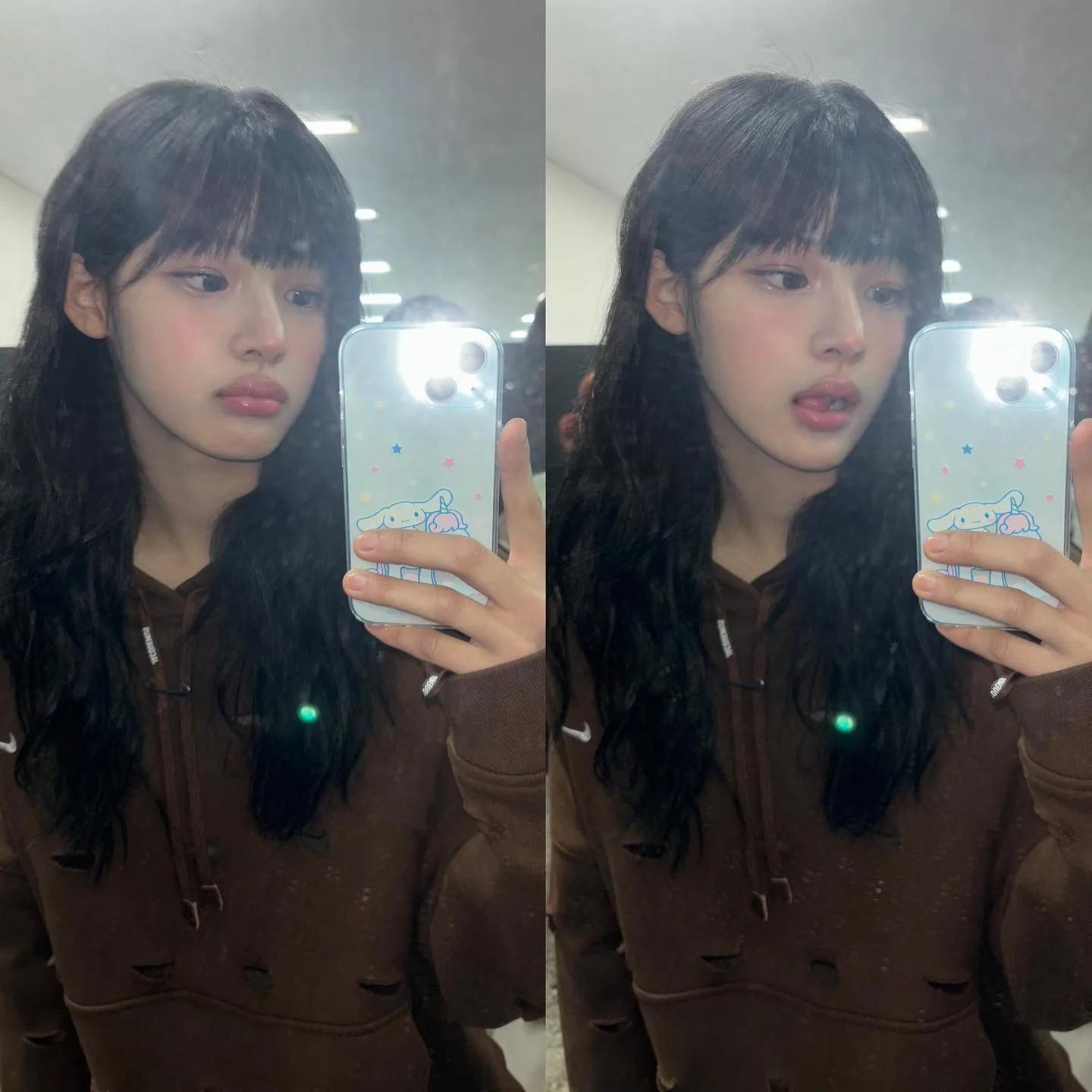 Lisa casual look in oversized hoodie