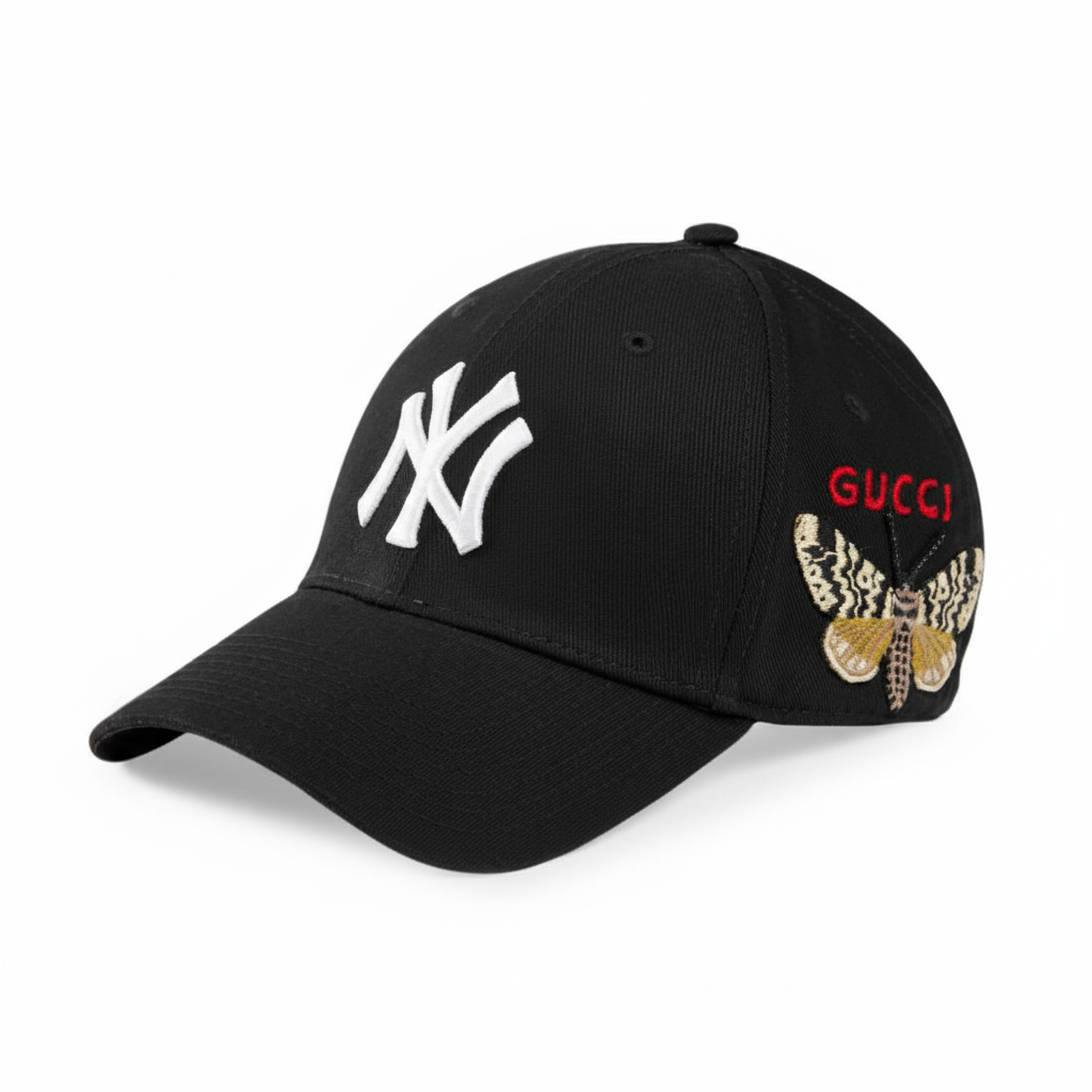 Baseball Cap With Ny Yankees Patch