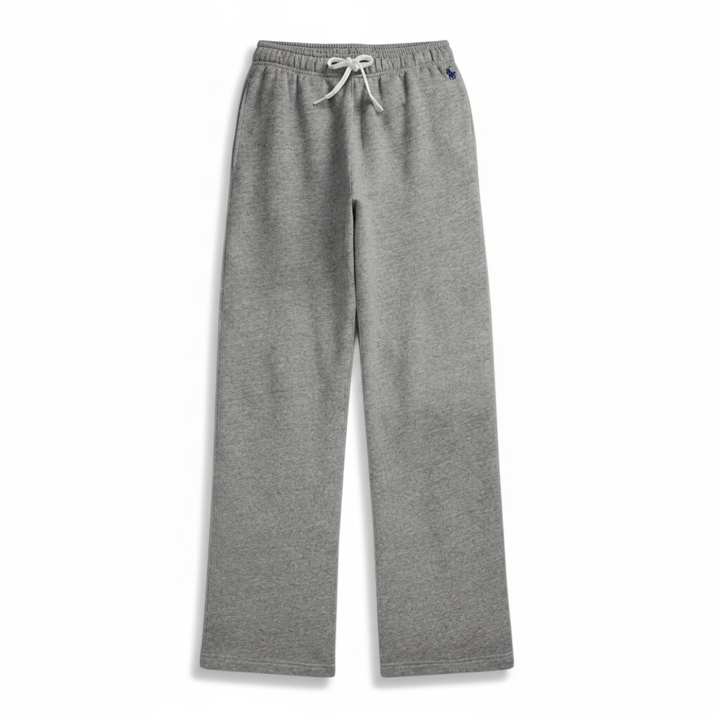 Drawstring Wide-Leg Tracksuit Bottoms