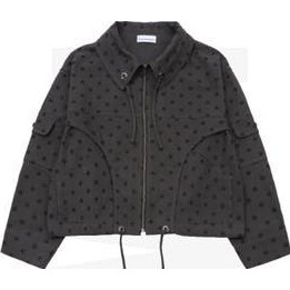 Laceremonie Dot Pattern Jacket _ Black
