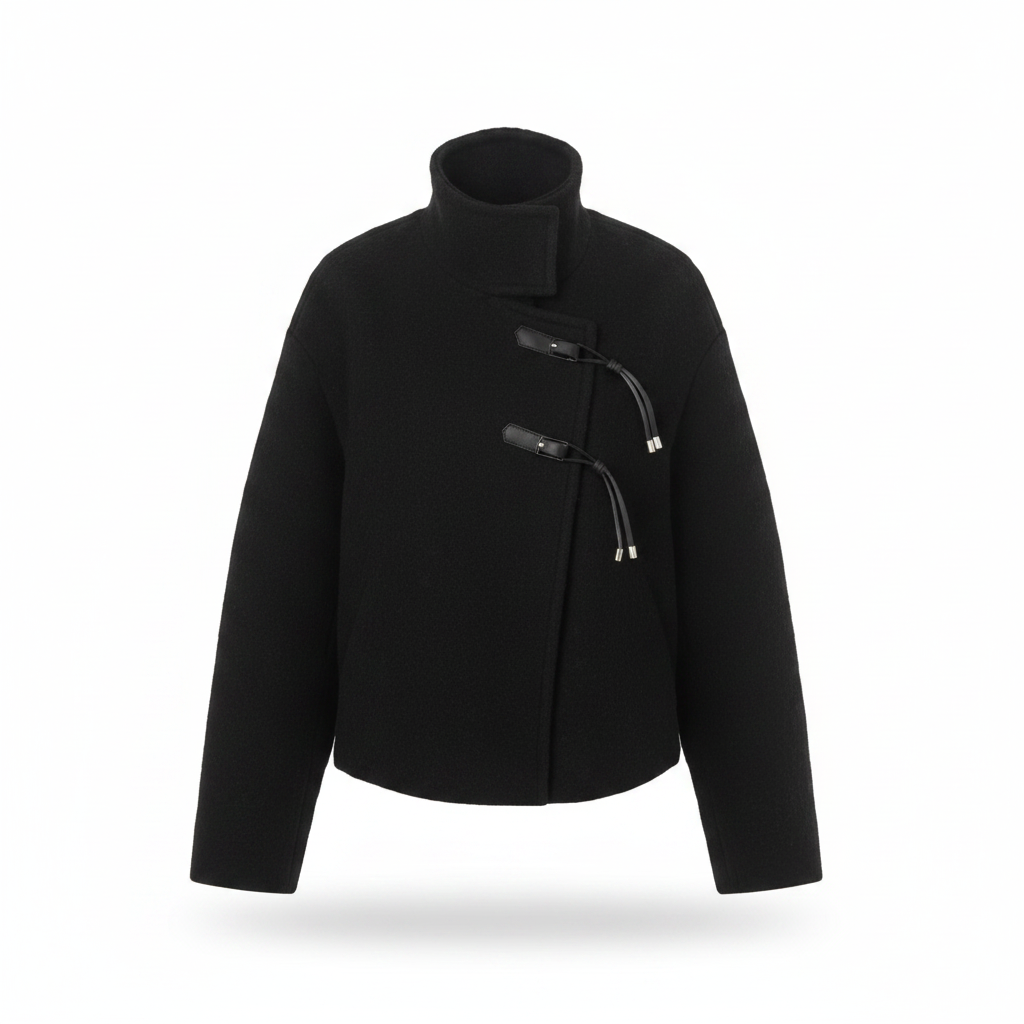 Buckle Detail High neck Jacket