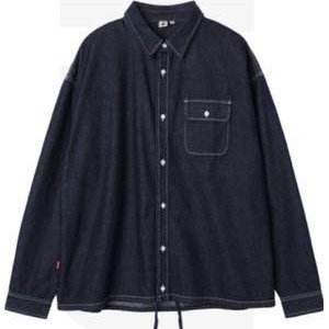 COMONNINOZ String Denim Shirt _ Indigo Blue