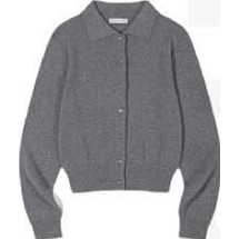 LOW CLASSIC Merino Cashmere Cardigan_ Melange Grey