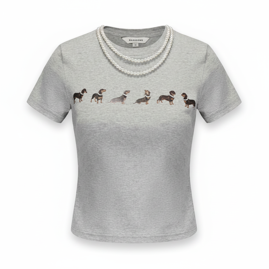 Dog Print Jersey T-Shirt